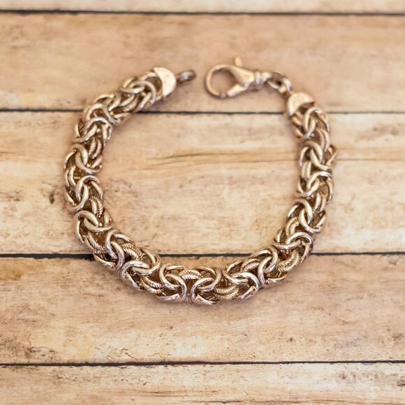 7 inch, Vintage Serpent Curls Sterling Silver Bracelet by Milor Italy - X22 - Picture 1 of 3